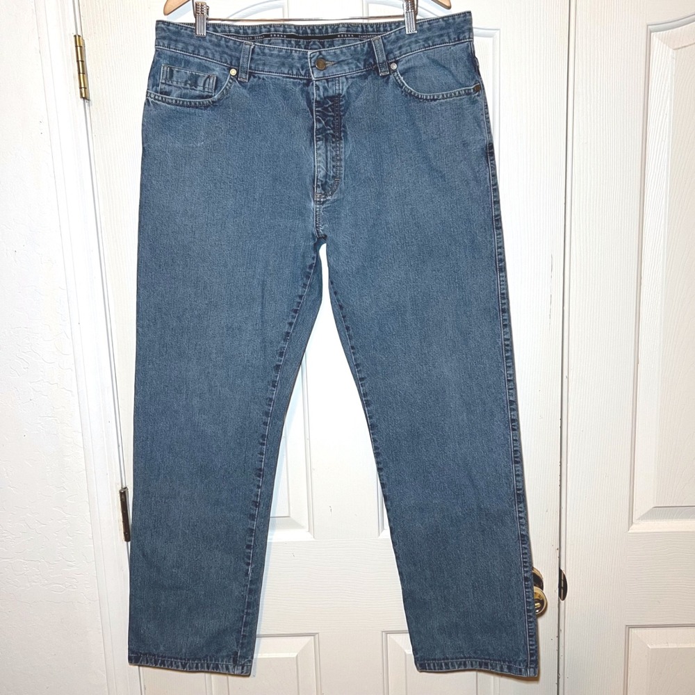 Ermenegildo Zegna Mens Straight Leg Jeans Medium Wash Blue Size 38 Luxury Denim